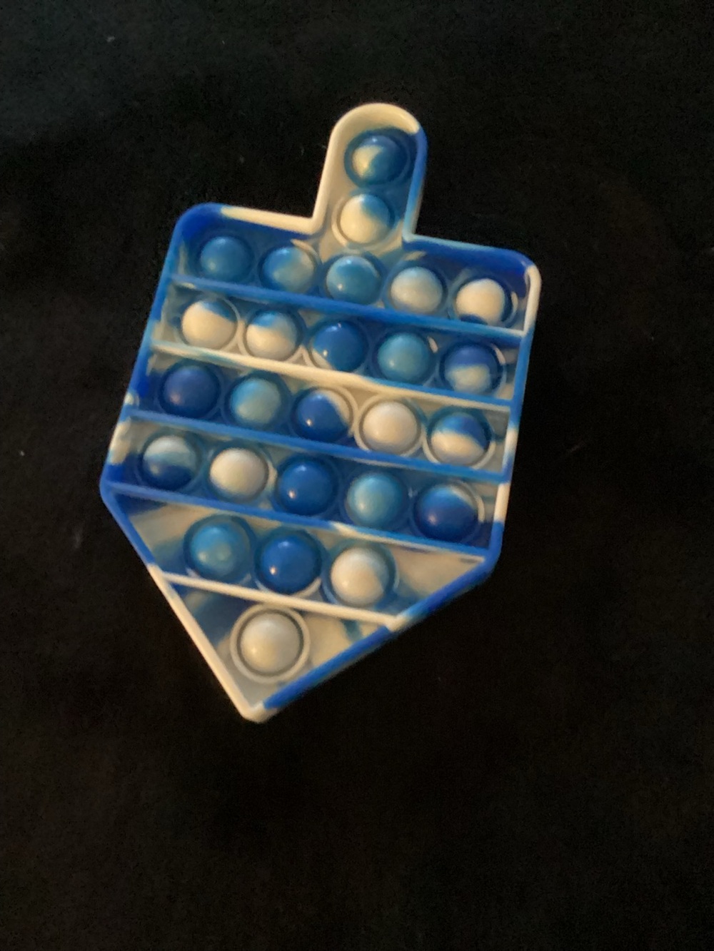 Blue & White Dreidel Pop It Fidget Toy
